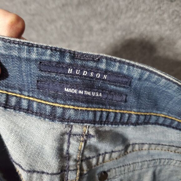 Hudson Signature Bootcut Jeans Womens Size 24 Flap Pockets Dark Blue Stretch - Picture 4 of 11
